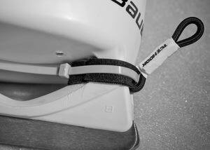 Set Toe Hook to hook goalie pads to skates