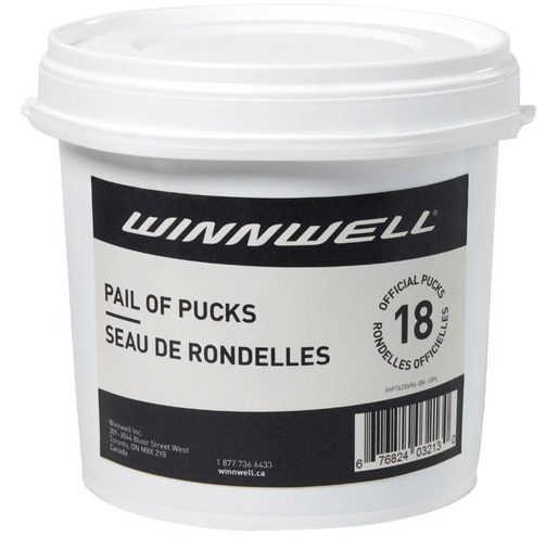 Hockey puck Winnwell black official (18pcs)