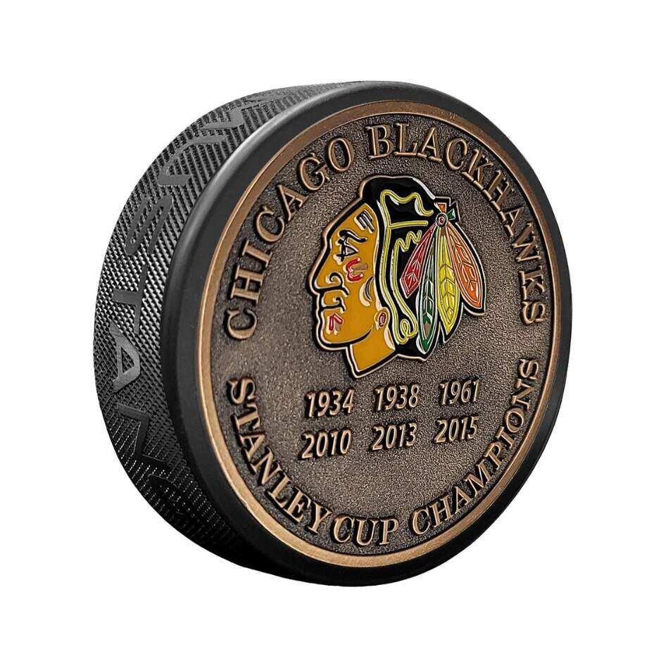 Fanouškovský puk Mustang NHL Medallion Stanley Cup – Chicago Blackhawks