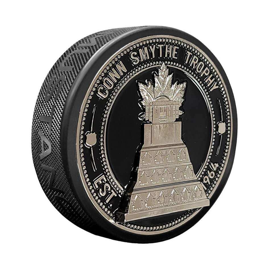 Fanouškovský puk Mustang NHL 3D Silver Medallion Conn Smythe Trophy